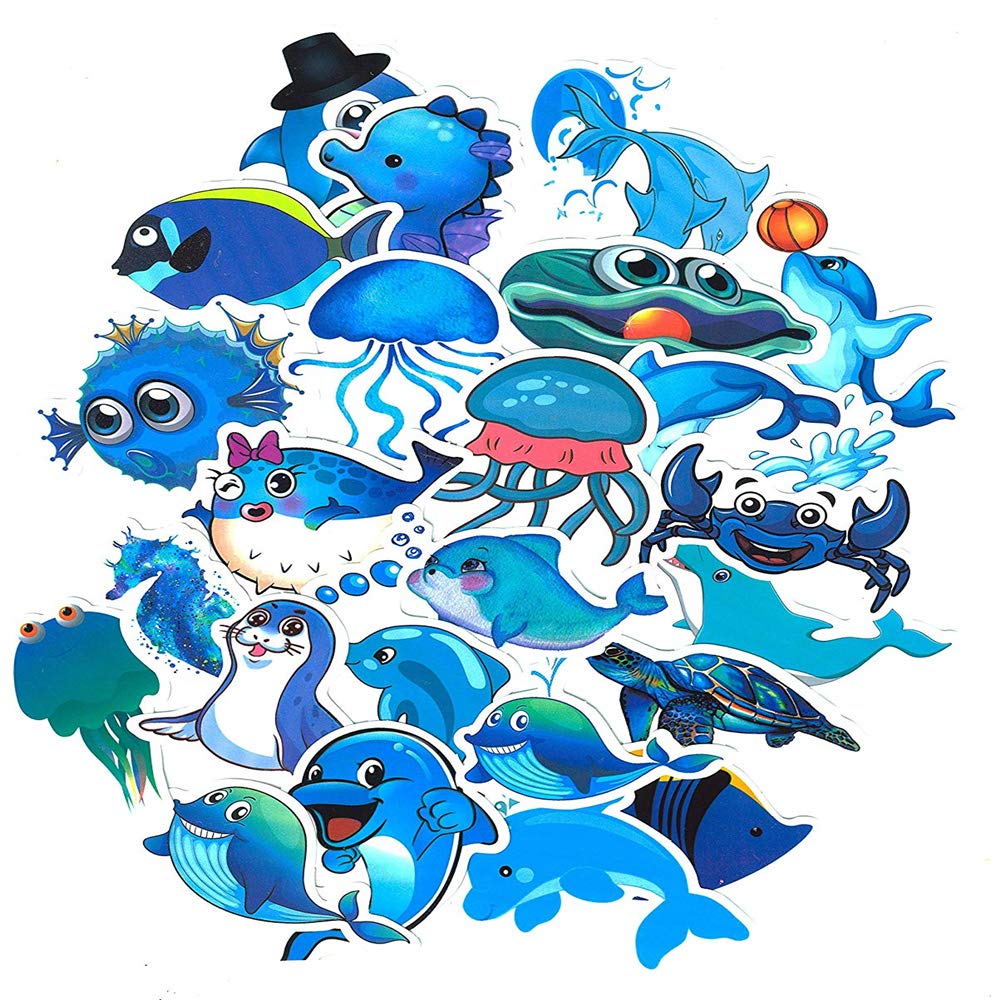 SetProductsPack of Dinosaurs Animals Stickers (M#49-FISH2)