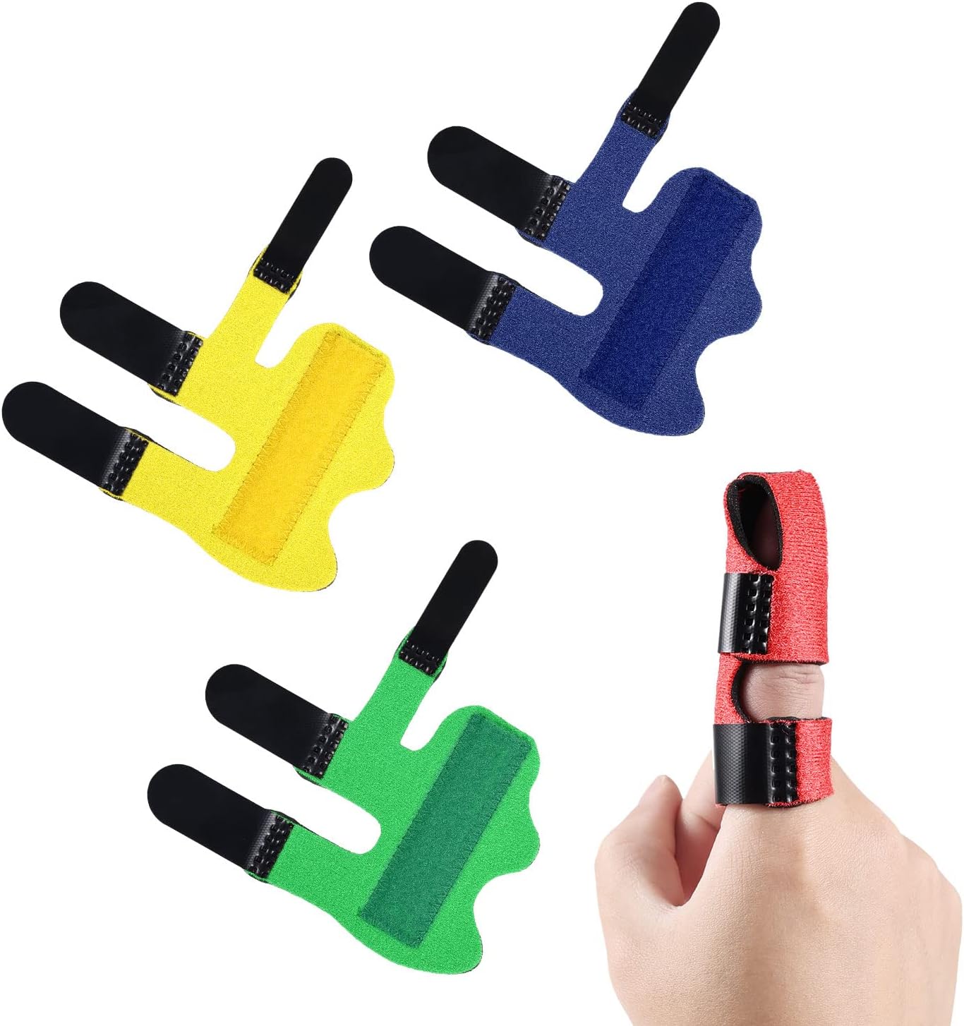 4pcs Finger Splints, Soft Fabric Upgraded Splints Finger