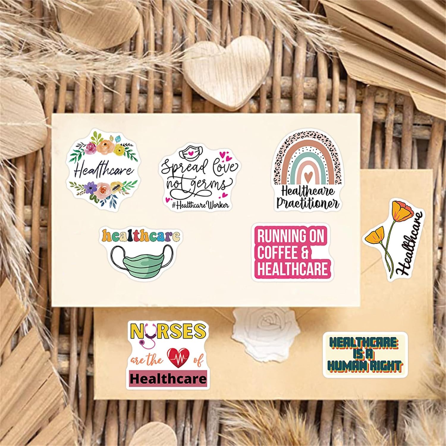 50 Pcs Health Care Stickers Doctor Nurse Sticker Medical Science Equipment Waterproof PVC Decal Human Body Anatomy Graffiti Decals for Water Bottles, Laptops, Phones (Health Care) - Image 6