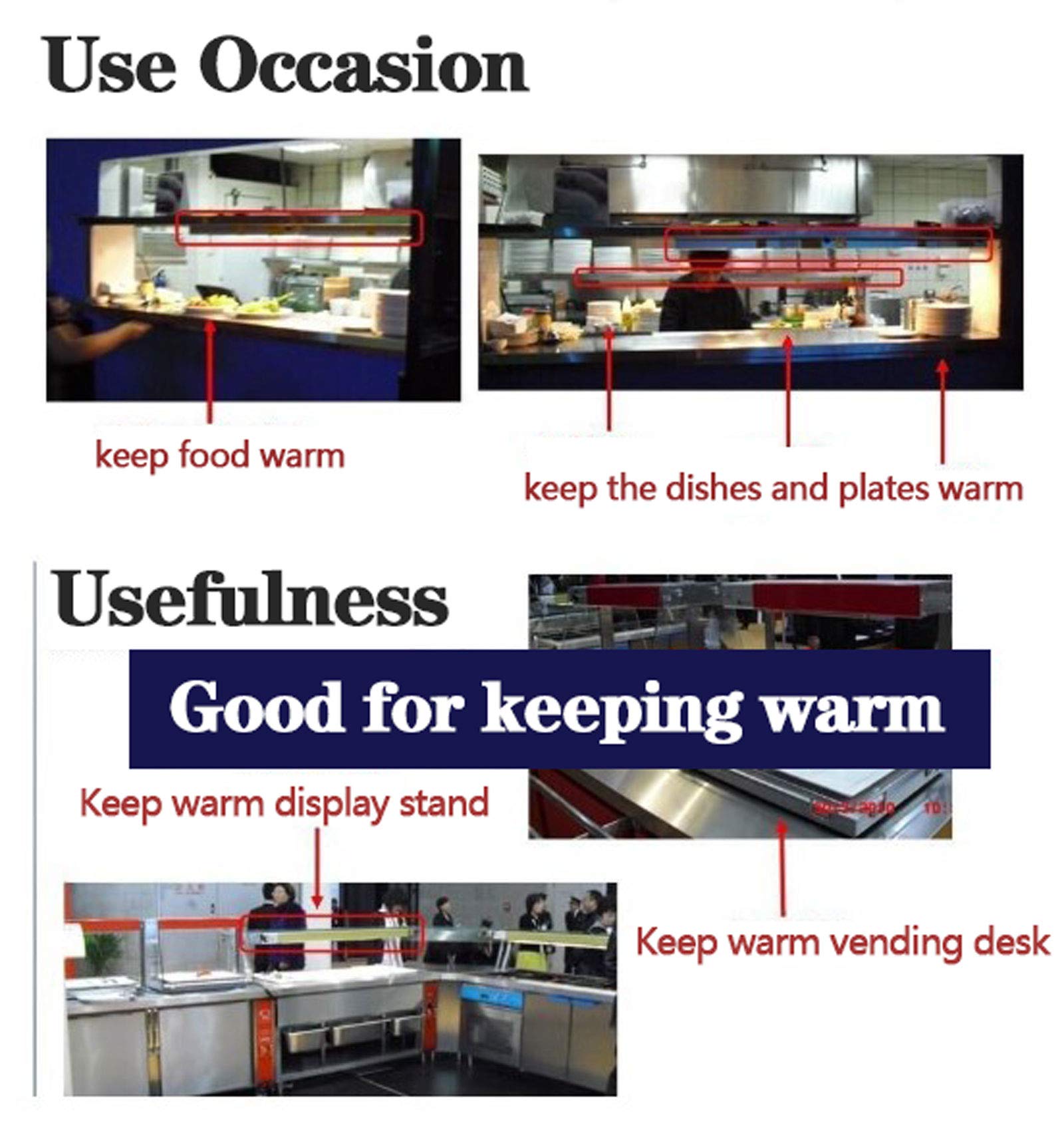 Scaldavivande per Feste E Buffet, Scaldavivande Commerciale, Luce da Cucina per Forniture di Ristoranti E Catering, Ideale per Decorazioni di Hotel E Buffet
