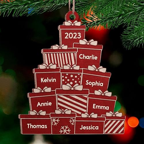Miniatura 4 de Pawfect House Adornos de Navidad familiares personalizados 2023, decoraciones de Navidad, adornos de madera, Navidad, regalos de Acción de Gracias