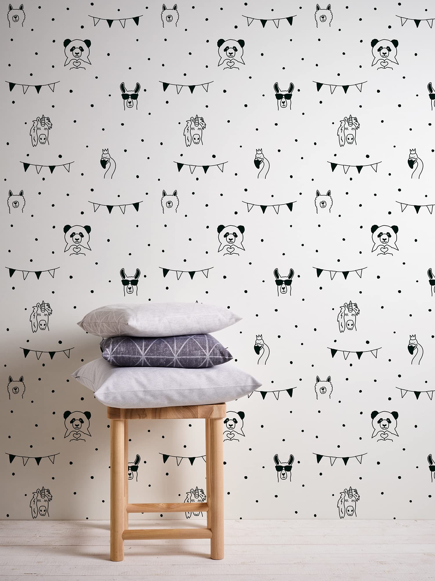 A.S. Création Animal Wallpaper Little Love Non-Woven Wallpaper 10.05 m x 0.53 m Black White Made in Germany 381382 38138-2 - Image 3