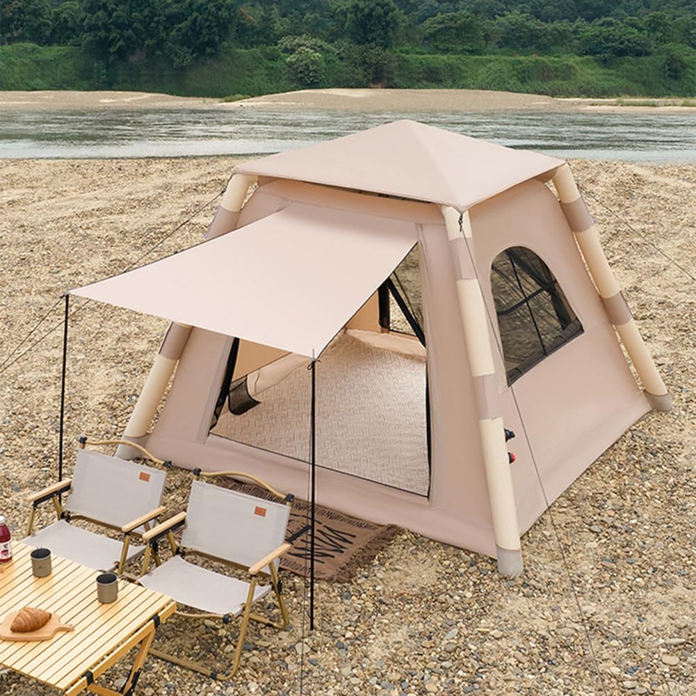 Tenda campeggio gonfiabile Tenda cupola con grandi teloni 4-6 persone, facile installare with Air Pump and Carry Bag Foldable House Tents per Famiglie eventi feste matrimoni