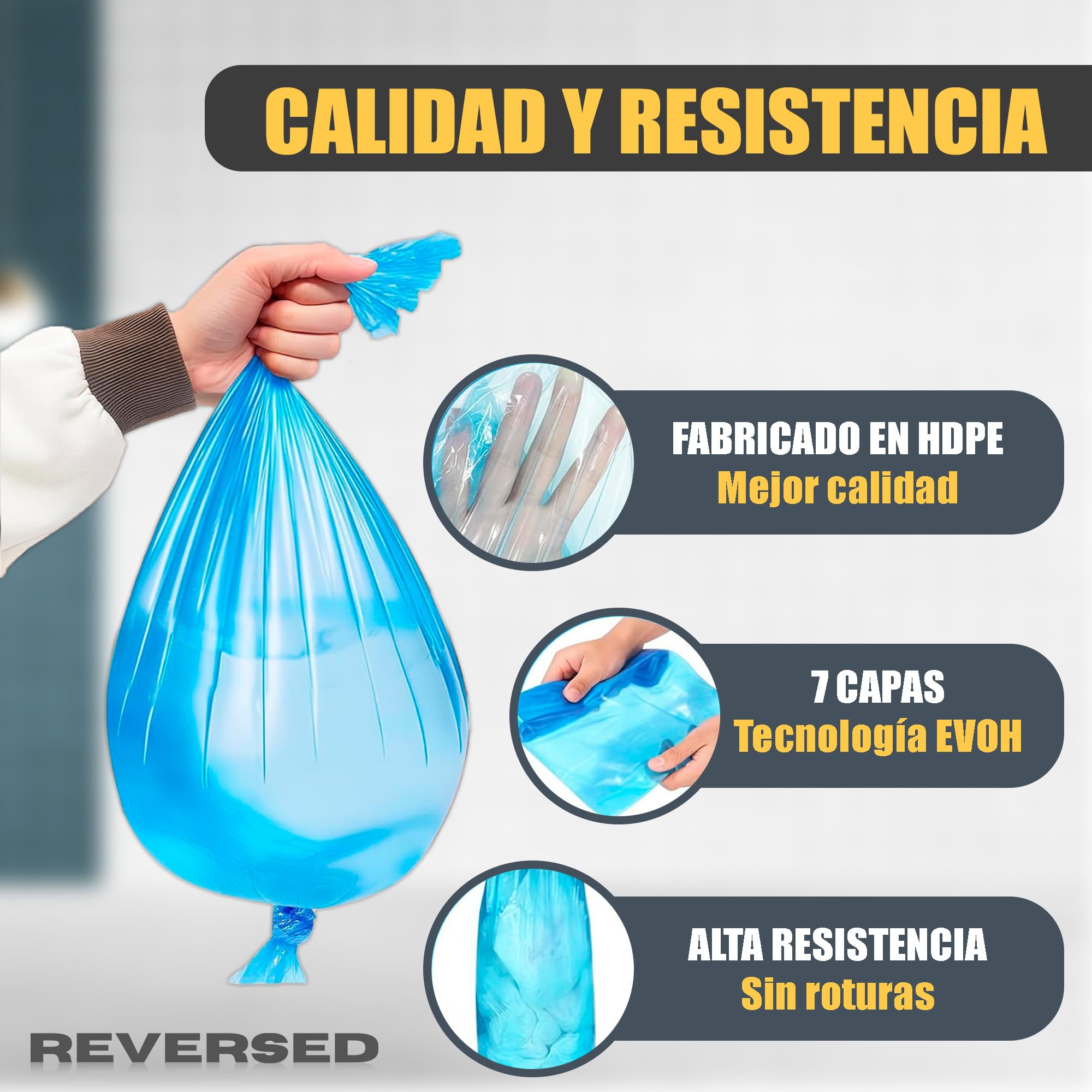 REVERSED® 10 Recambios para Papelera de Pañales, Tommee Tipee Recambios - EVOH 7 Capas HDPE - Perfume de Limón - Compatible Tommee Tippee Sangenic, Twist & Click y Angelcare