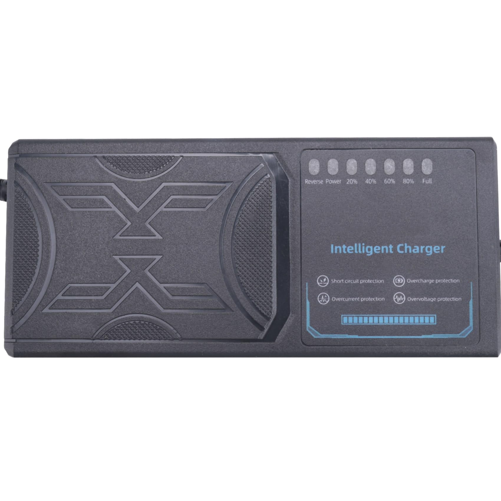 Cargador para vehículos eléctricos, 72 V, 20 Ah, 7 indicadores de luz, indicador de potencia, protección fugas de corriente, enchufe europeo completo