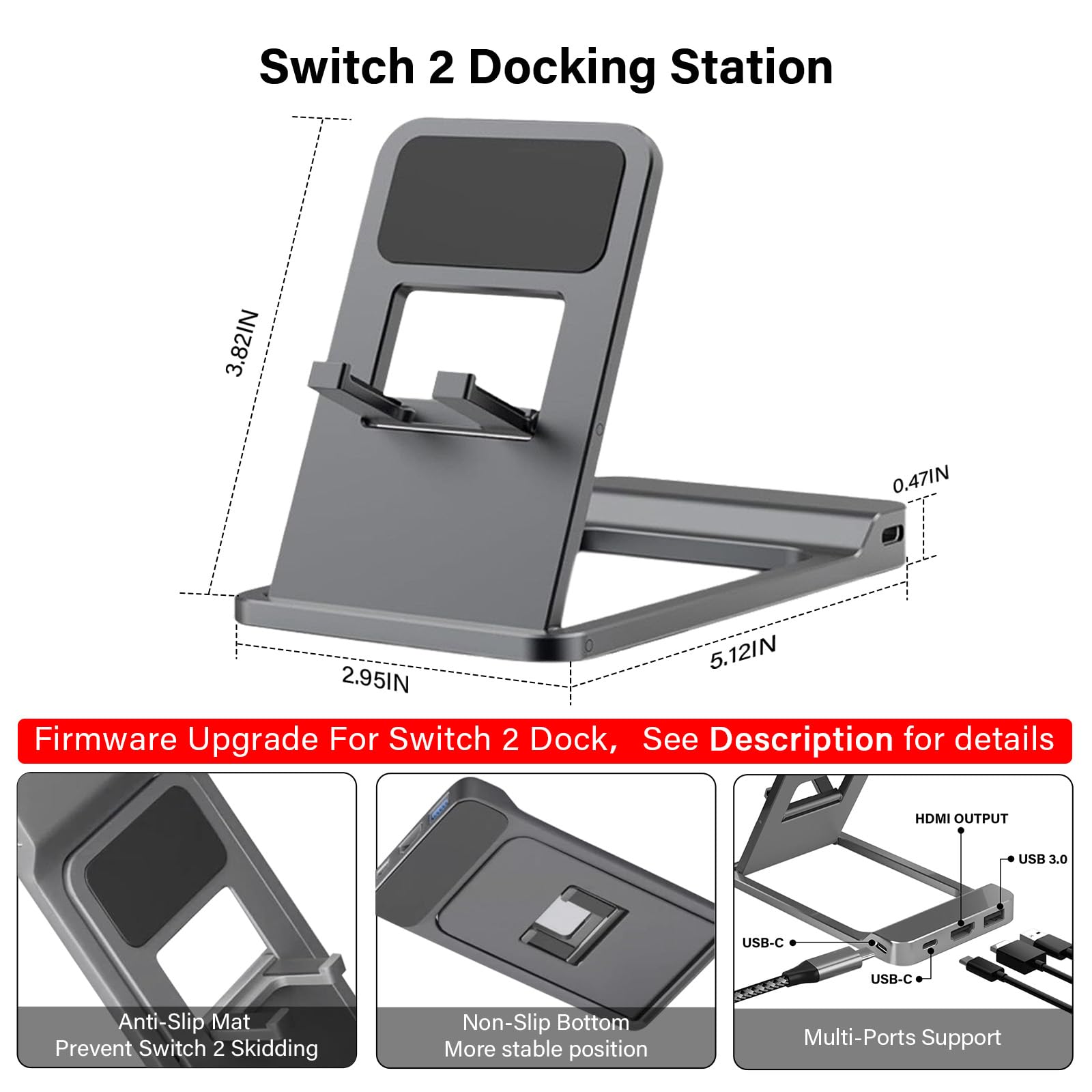 RREAKA Switch Dock für Nintendo Switch OLED, 3 in 1 Switch TV Adapter mit 4K 60Hz HDMI, USB 2.0 RREAKA Switch Dock für Nintendo Switch OLED, 3 in 1 Switch TV Adapter mit 4K 60Hz HDMI, USB 2.0