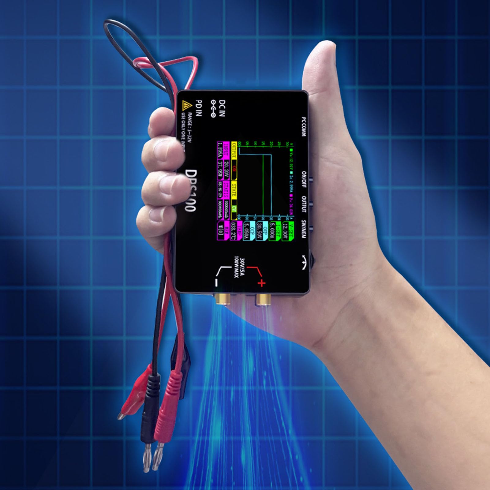 Sxhlseller Alimentatore Versatile Regolabile CC da 30 V 5 A con Slot di Memoria per Testare Dispositivi Elettronici