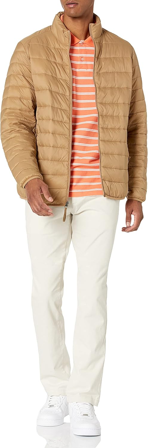 Amazon Essentials Men's Slim-Fit Casual Stretch Chino Pant Stone 35 Inches 28 Inches