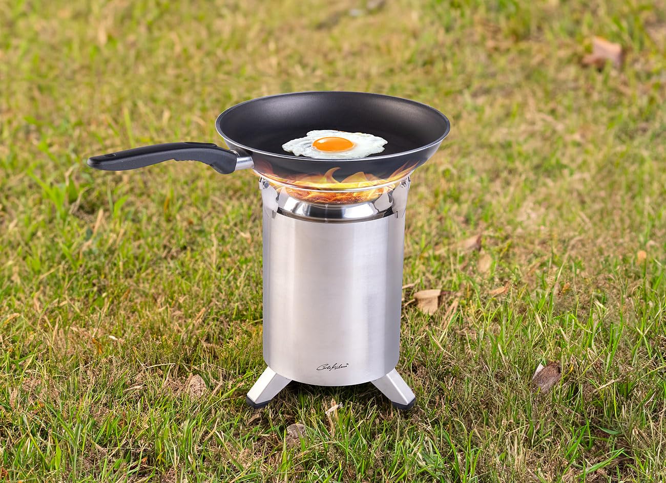 Carlo Milano ognisko stołowe na zewnątrz: zestaw 4 sztuk Zewnętrzny stół i palenisko na podłogę, niskopopielny, Mini-grill do grillowania przekąsek (miejsce ognisko kempingowe)