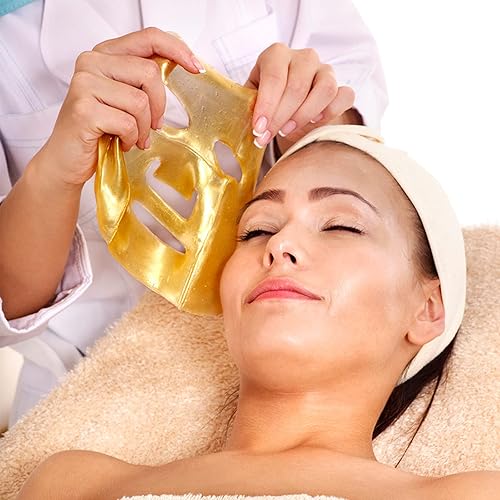 Miniatura 8 de Jakuva Máscara facial de gel de oro de 24 quilates, parche facial de colágeno para hidratar, hinchazón, antiarrugas e hidrata tu hermosa cara, 15