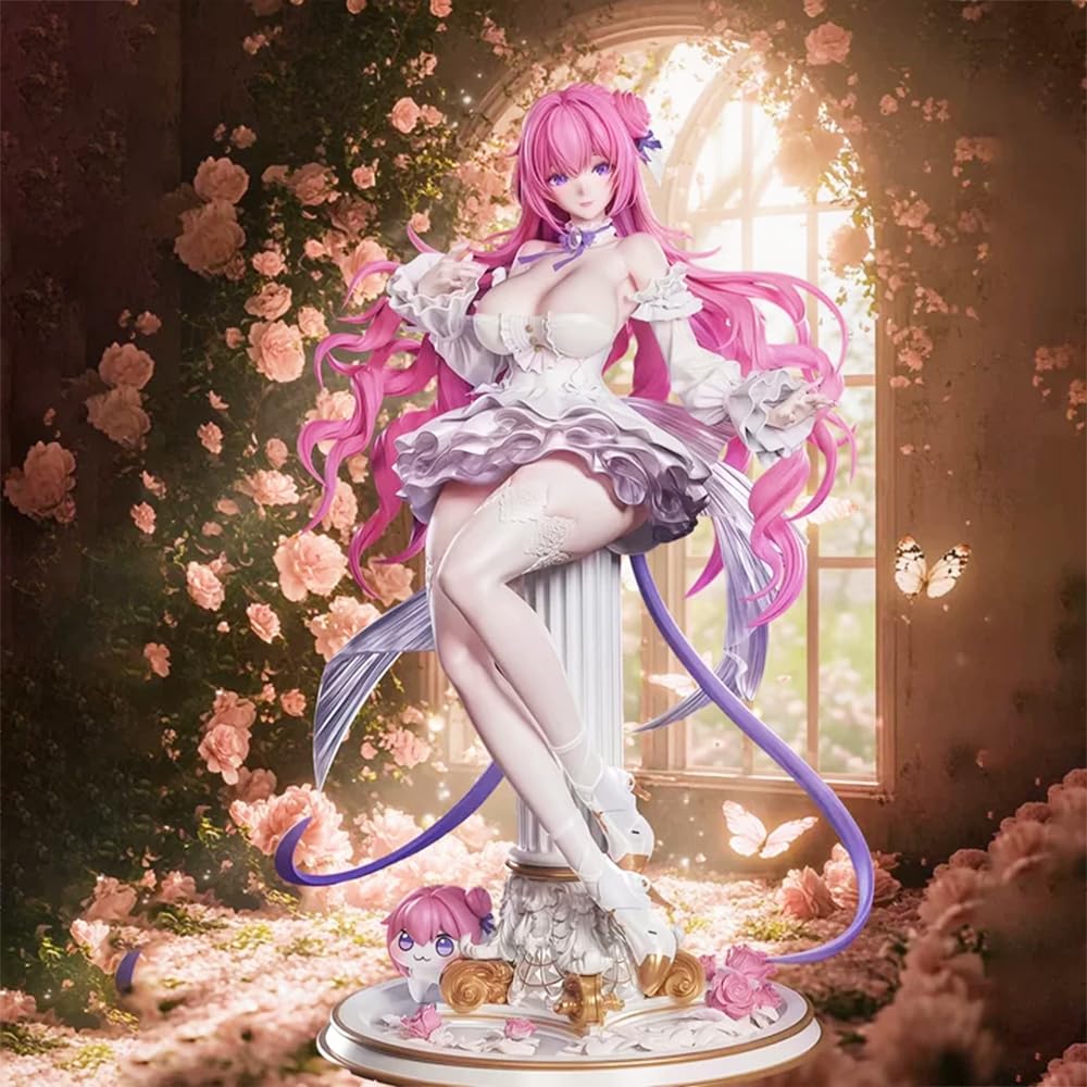 Figurka Dorothys figurka anime, 28 cm NIKKE figurka model duży rozmiar różowa figurka dziewczyny z podstawą filaru dekoracja biurka przedmioty kolekcjonerskie prezent