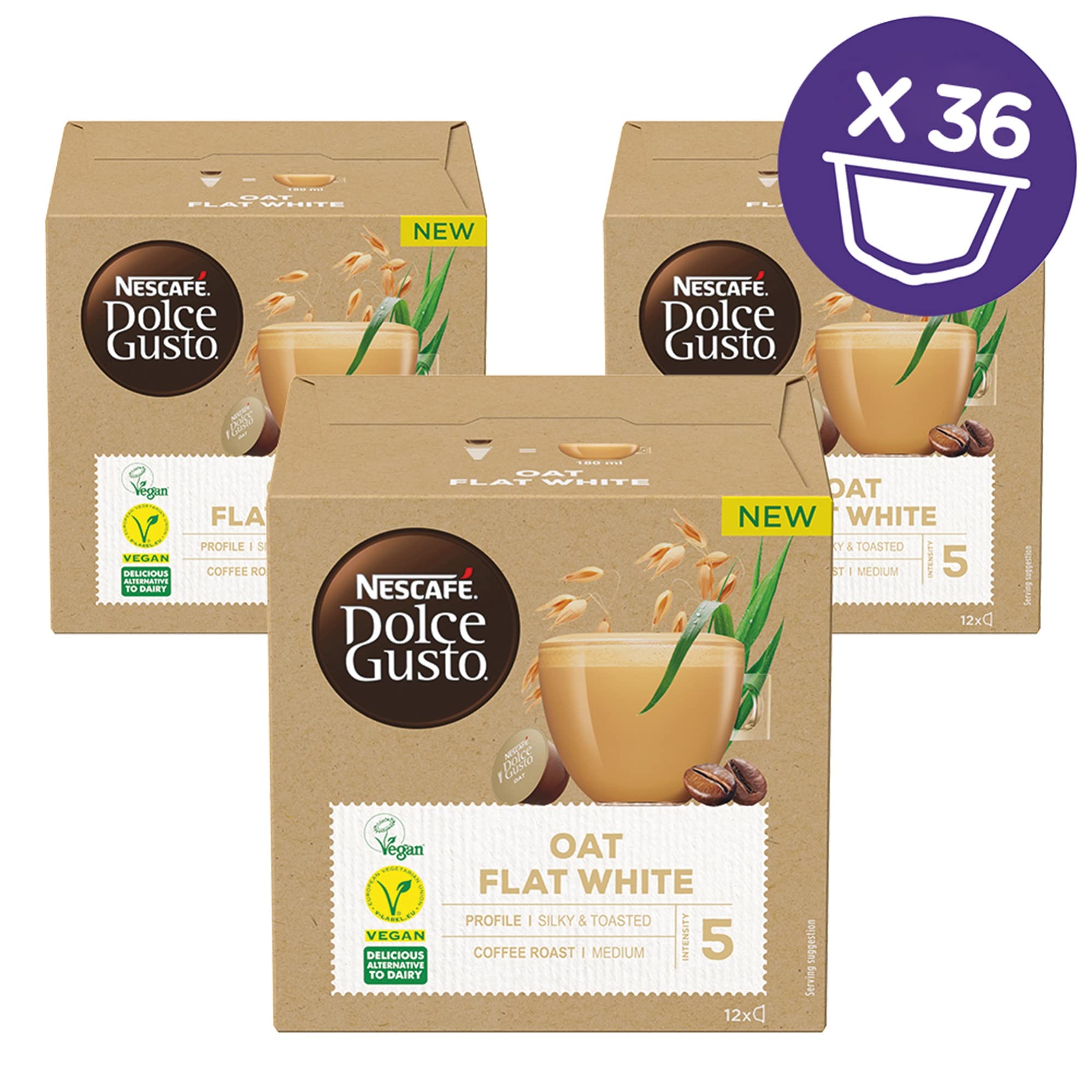 Oat Flat Dolce Gusto Vegan Flat White Nescafe Dolce Gustooat Flat