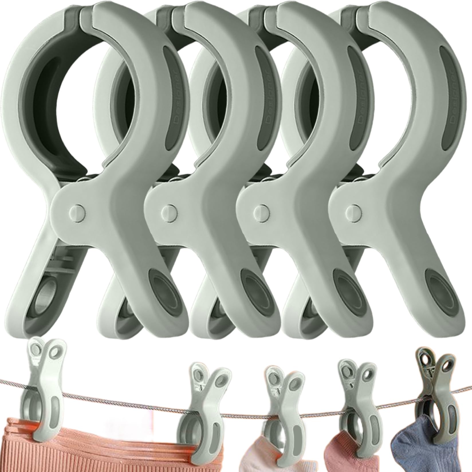 Lcarege 4PCS Towel Clips for Beach Chairs 4.2x2.4x0.9'' Plastic Beach Towel Clips with Secure Grip, Portable for Towels, Lounge Chairs, Poolside Towels and More
