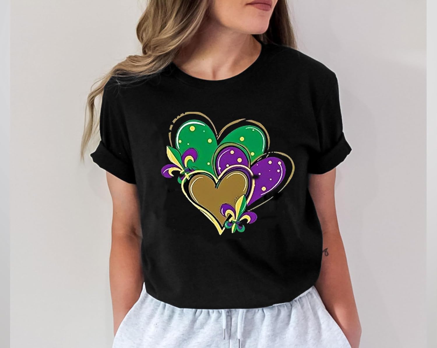 Mardi Gras Shirts for Women It's Mardi Gras Yall Shirt Carnival Tshirts Fat Tuesday Holiday Bleached Short Sleeve Top - Image 2