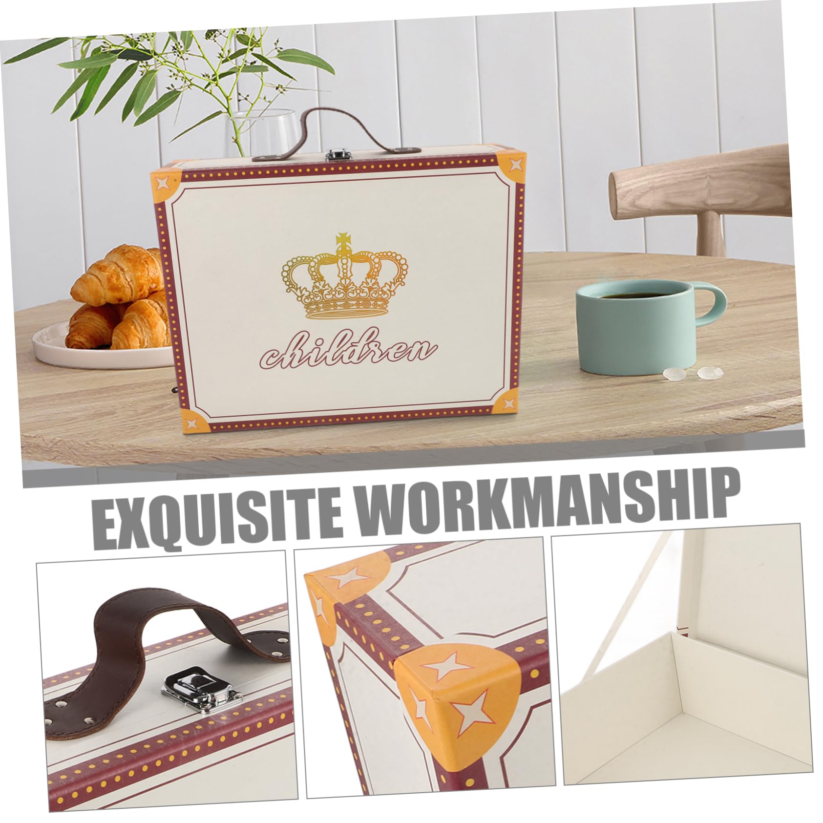 DOITOOL Leichte Papier Geschenkbox Handkoffer zum Verpacken von Geschenken für Party und Festival Praktisch und Kompakt