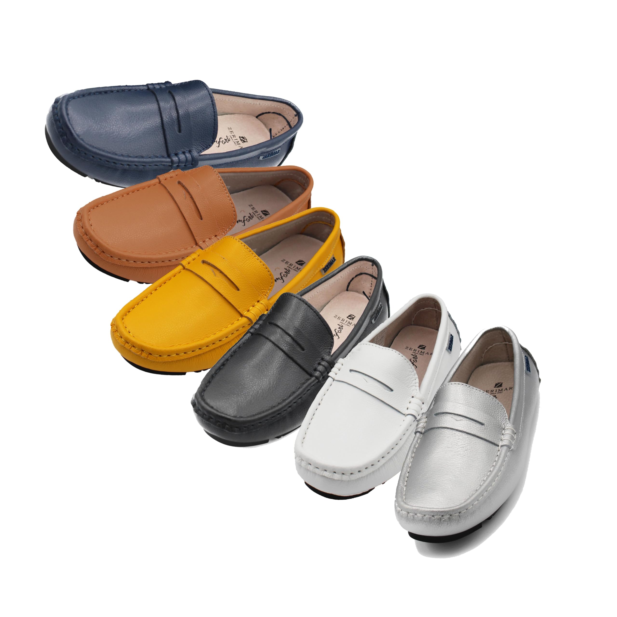 Zerimar Mocassini Ragazza | Loafers Casuale Donna Pelle | Mocassini Loafers Cuoio | Loafers Ragazza Pelle | Mocassini Loafers Classici Donna