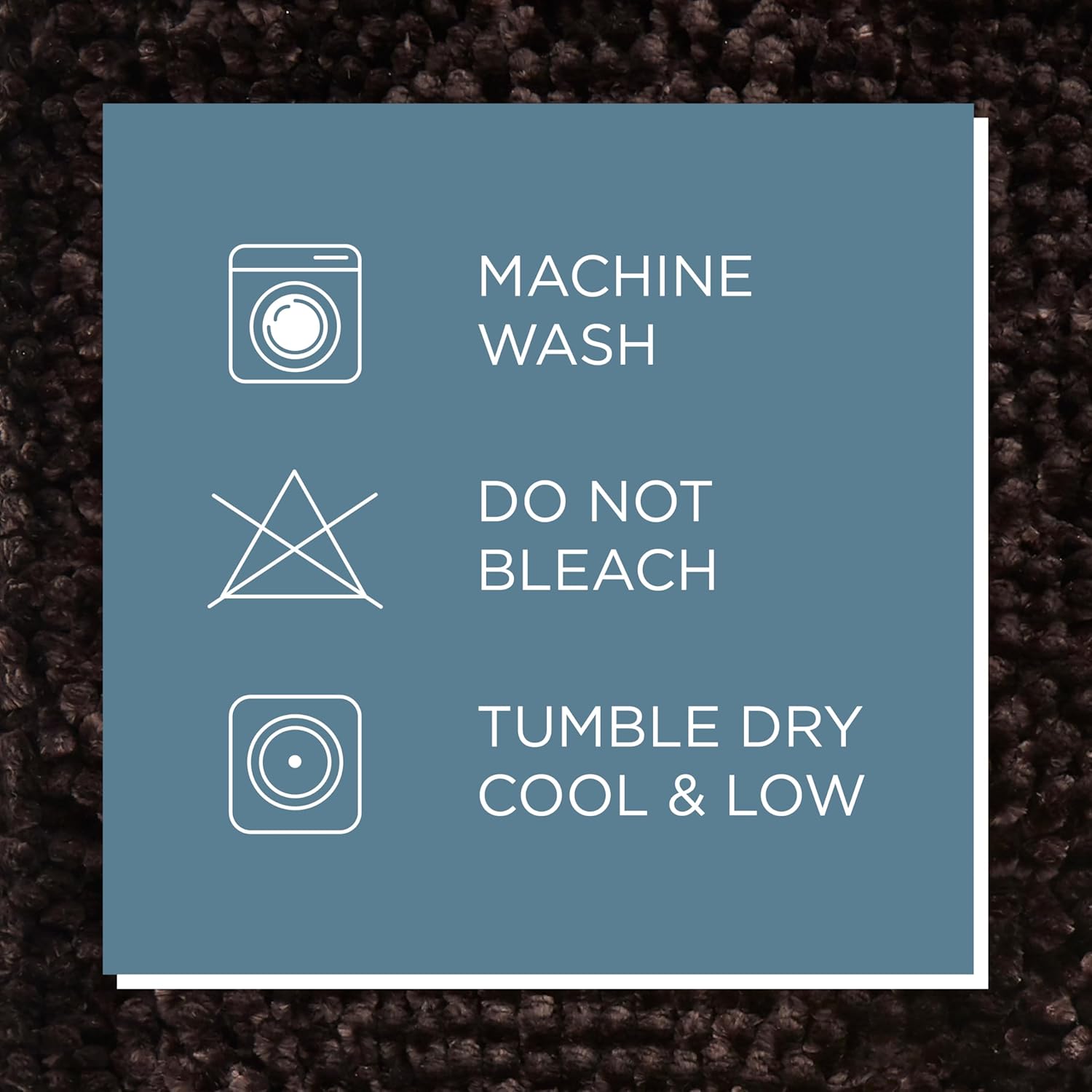 Town & Country Basics Spa Step Noodle Solid Bathroom Toilet Lid Cover, Plush, Soft, and Absorbent, Machine Washable, Brown, 18.5"x19.6"