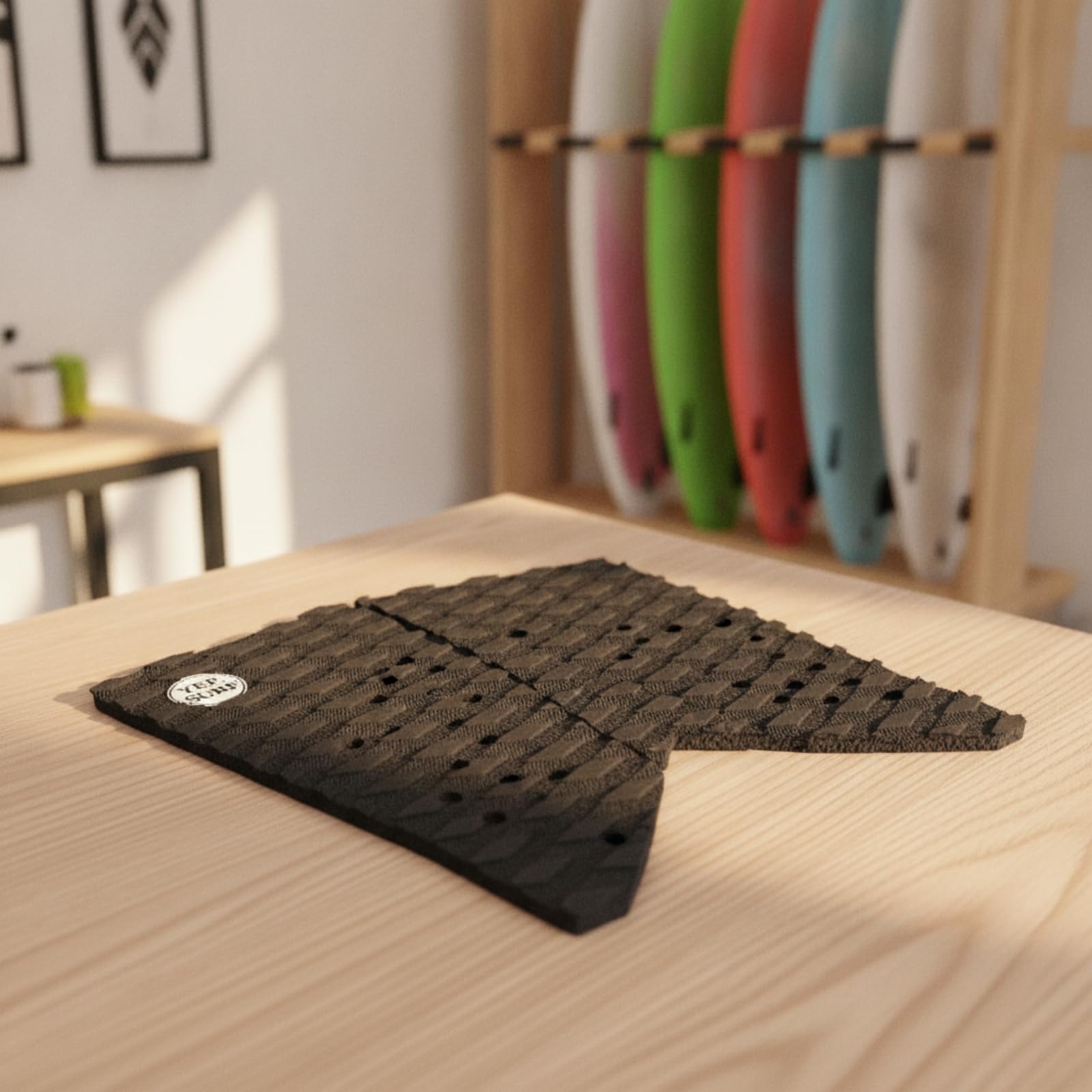 Sharplace Almohadilla de Tracción para Tabla de Diseño de Secciones Pad de Cola Antideslizante Espuma EVA Ligera Agarre Adecuada para Surfistas en y Entrenamientos