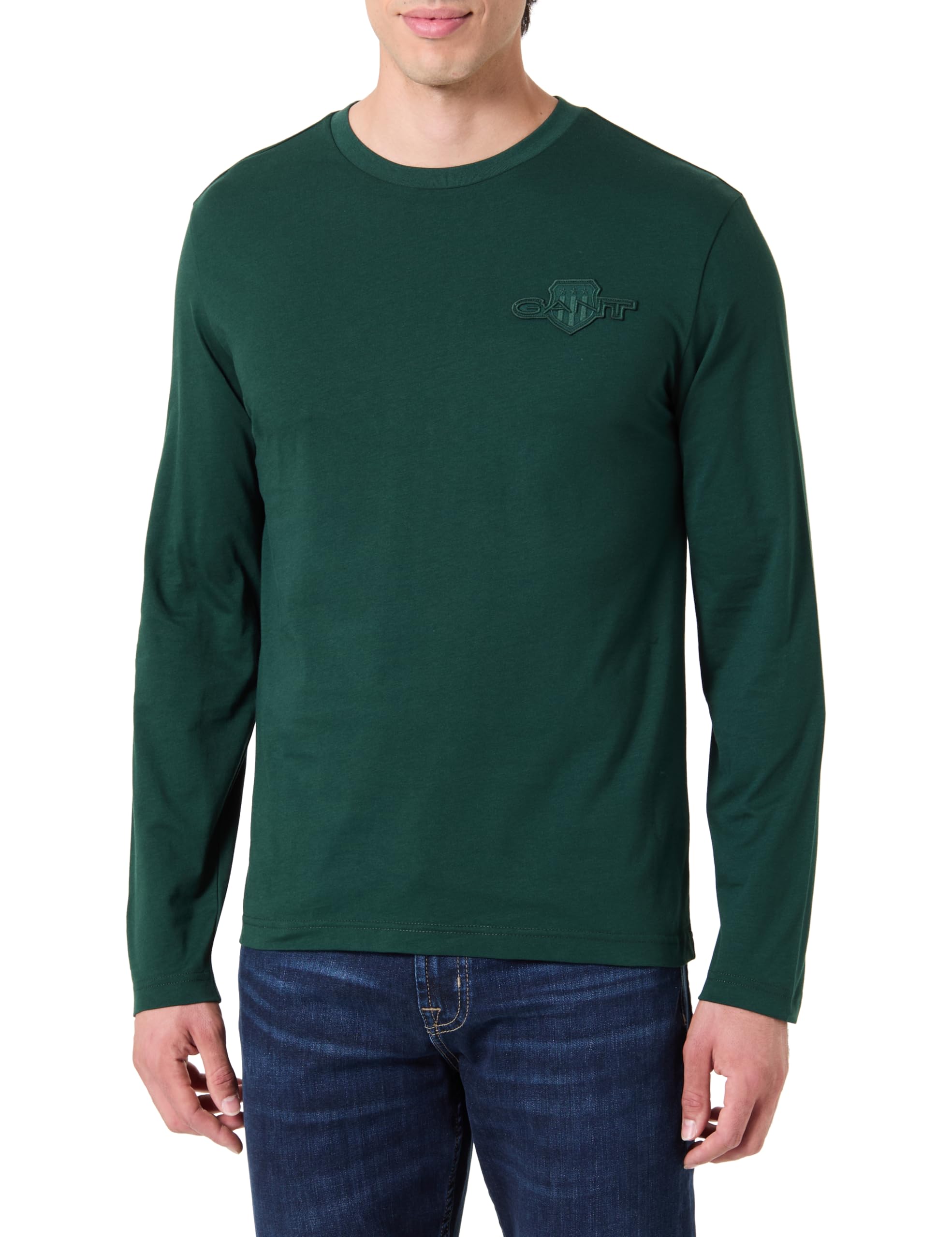 GANT Herren Reg Tonal Shield Ls T-Shirt