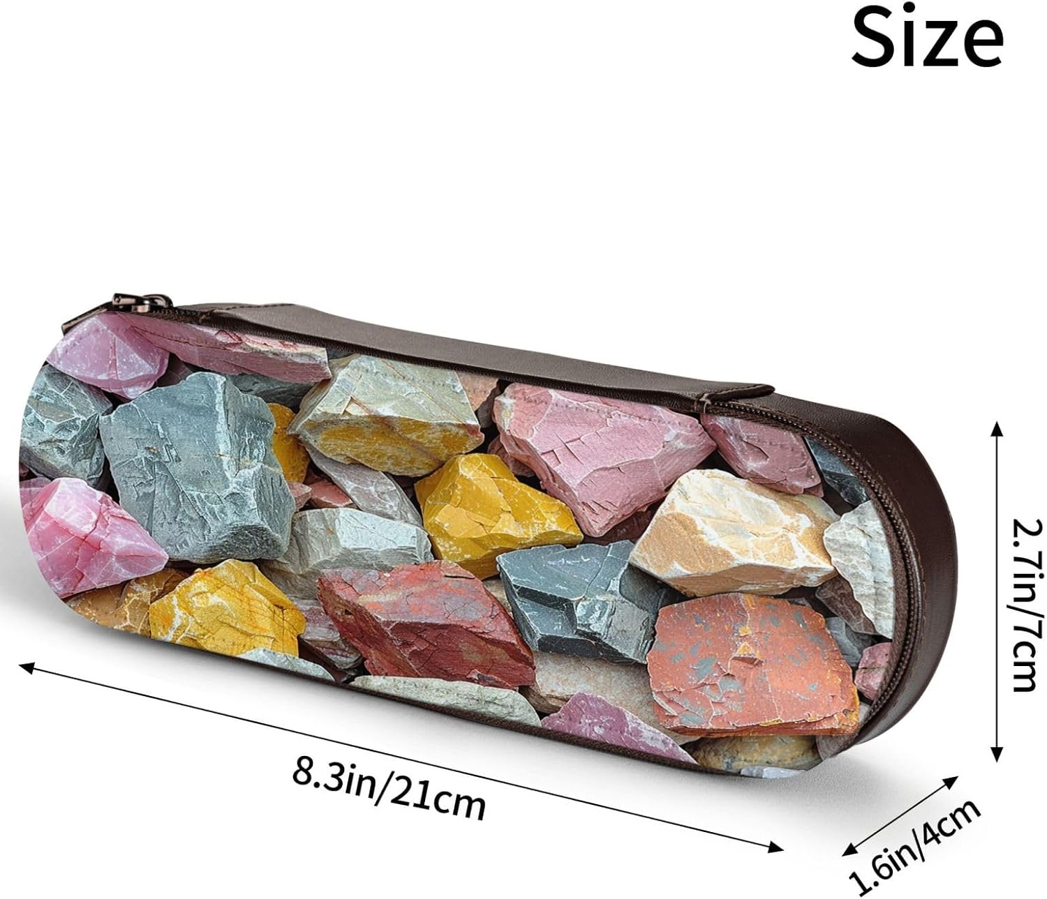 Rainbow Stone Leather Multi Slot Pen Storage Case image 4