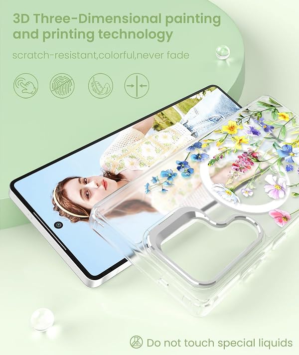 Dretal for Samsung Galaxy S26 Ultra Case Compatible with MagSafe,Floret by Dretal - Used condition - Image 5