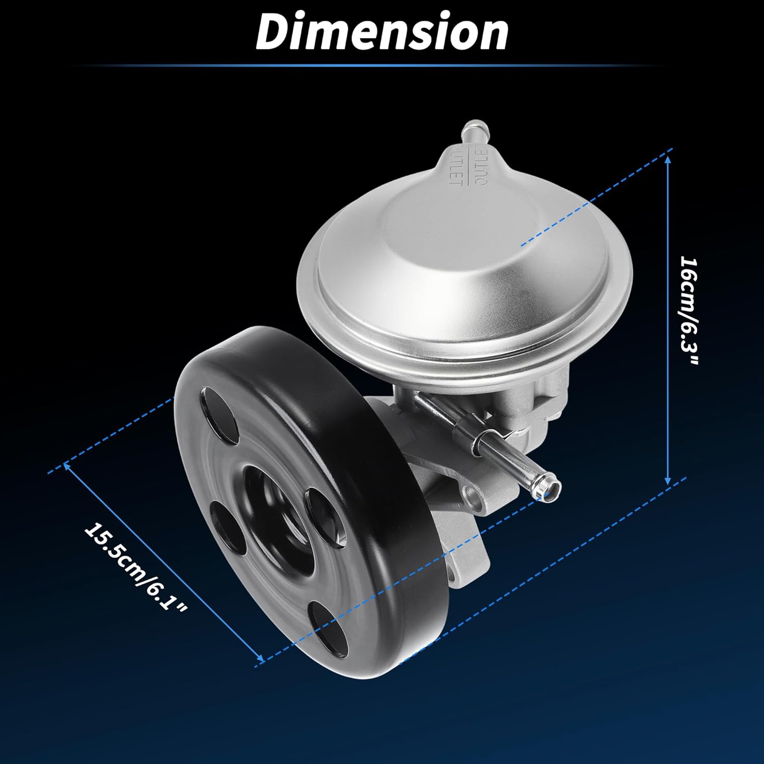 Brake Vacuum Pump for Isuzu NPR V8 TBI (L05) 1995 Engine Vacuum Pump for Isuzu NPR GAS V8 (LQ4) 2004-2007 904862/8972410351/97241035