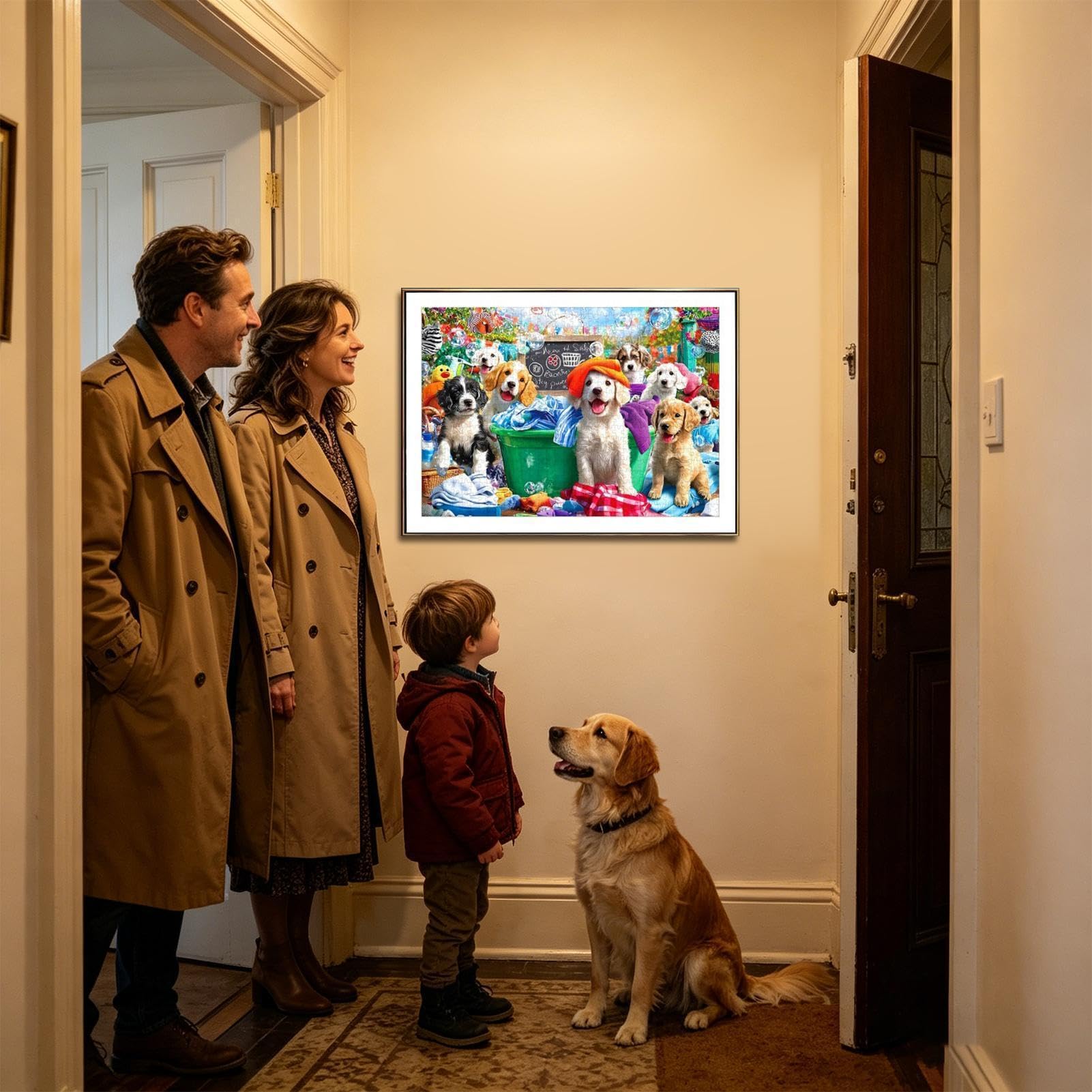 Puzzle per Adulti con Soggetto Canino Divertente e Rilassante a Tema | Puzzle da 1000 Pezzi per Adulti con Lettere sul Retro per Attività Familiare per Uomini e Donne e Diver