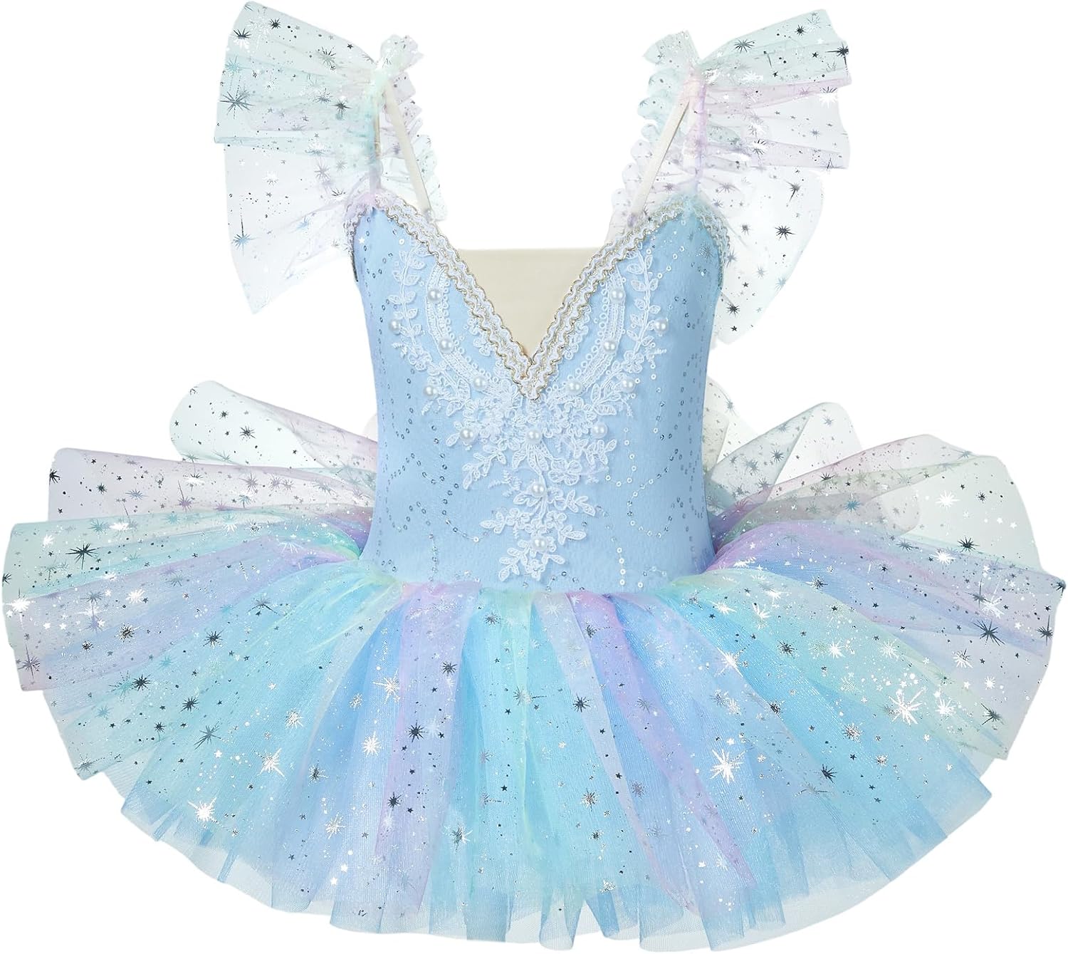 Professional Ballet Tutu for Girls 3-11, Pancake Performance Dance Dress for Recital, Competition & Stage Wear