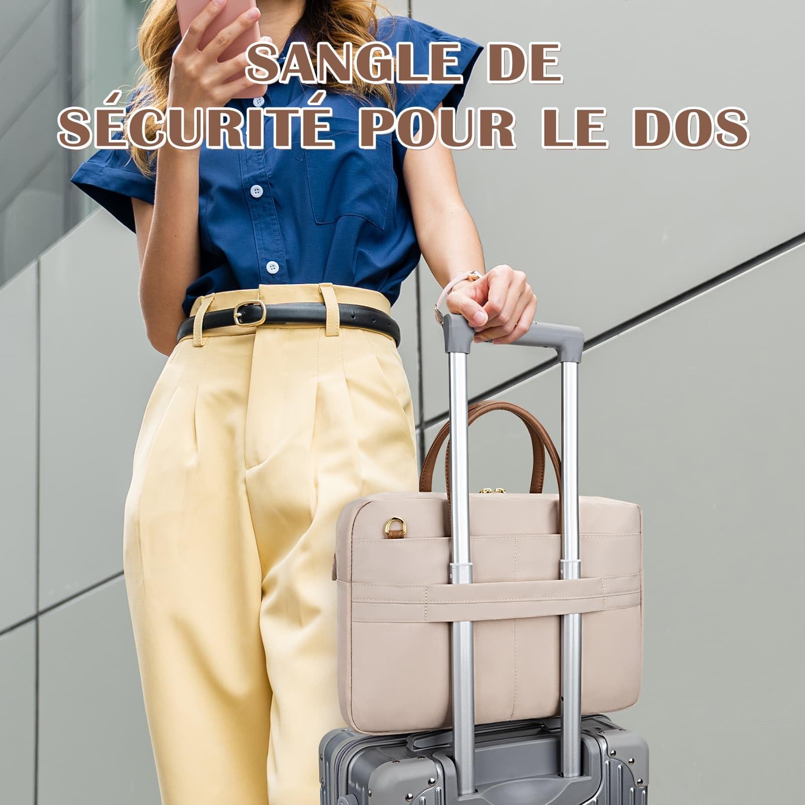 RAINYEAR Sac à Bandoulière pour Ordinateur Portable 14 Pouces Compatible Chromebook Sac Messager Polyester