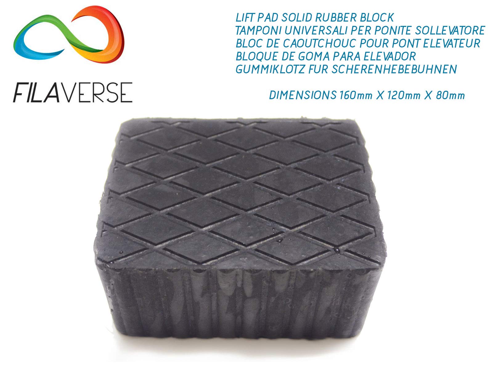 Tamponi Gomma Per Ponte Sollevatore Drive Design - 2 Pezzi 160x120x80mm - Foto 2