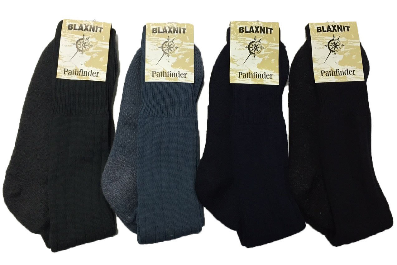 Pathfinder Bridgedale Original Blaxnit Men's Hiking Socks (Pack Of 4) ( Multicoloured-Black, Green, Blue, 6-7), 4 Assorted Colours, 39-41