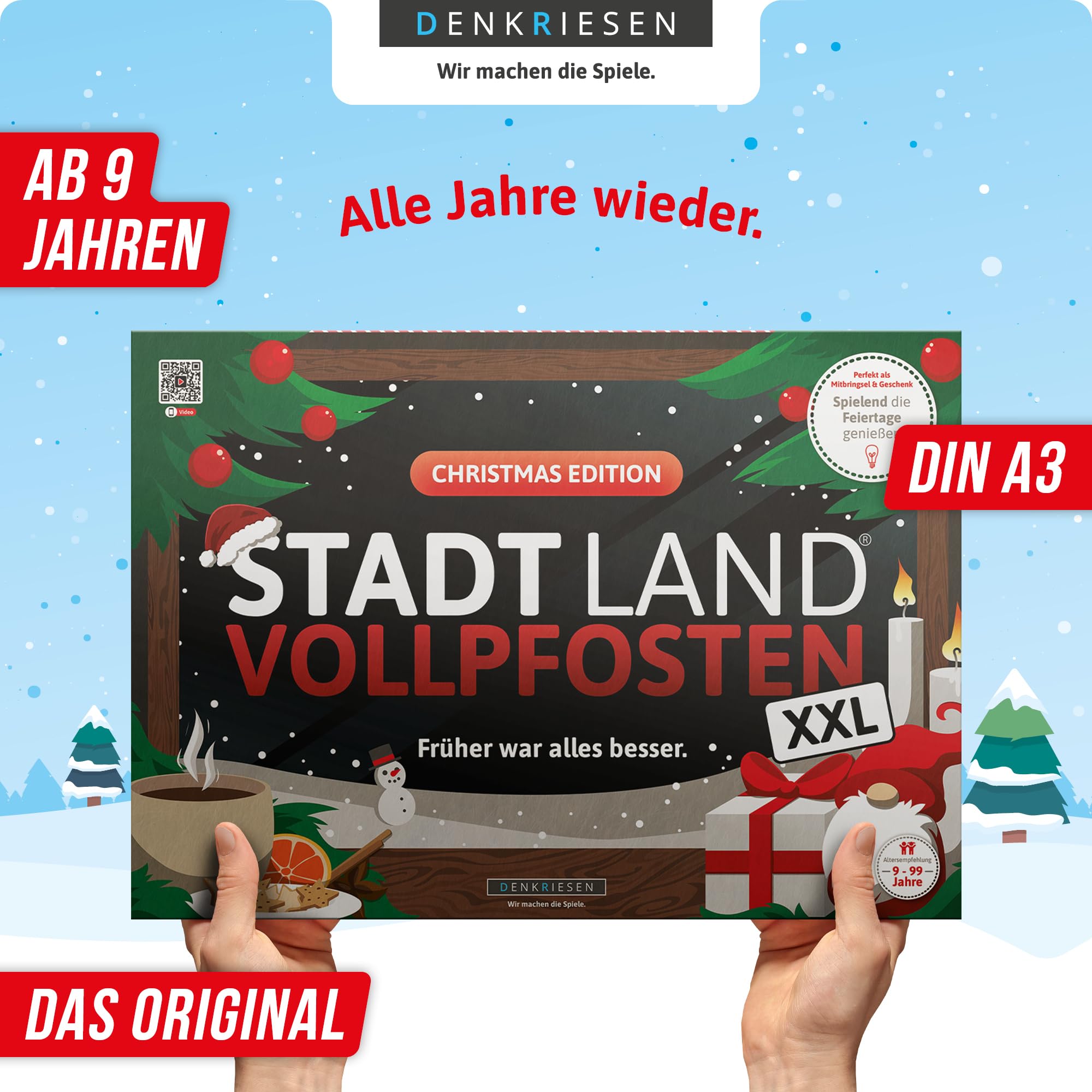 DENKRIESEN - Stadt Land Vollpfosten® Christmas Edition - 'Alle Jahre Wieder' - A3, Multicoloured, DIN A3 - Image 2