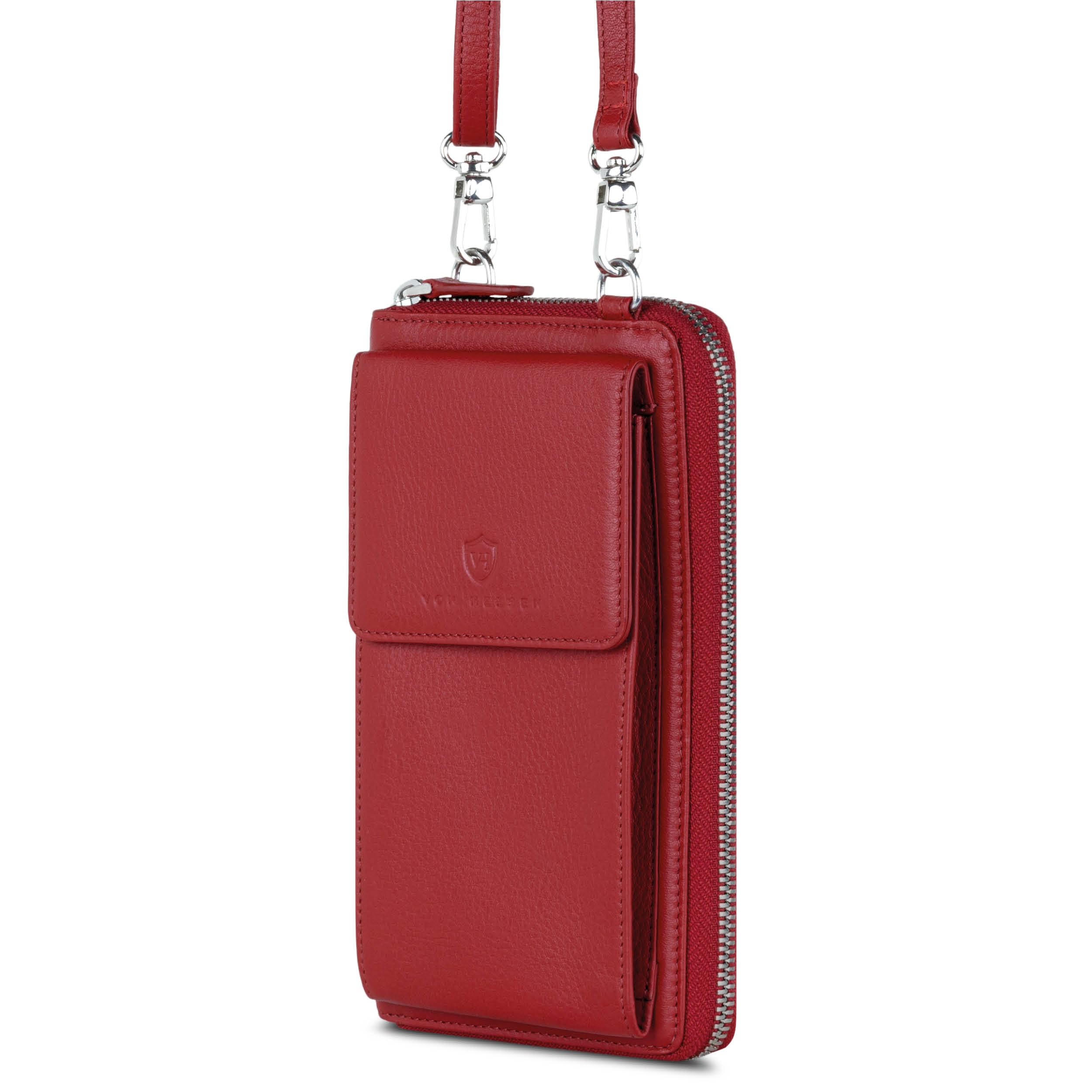 VON HEESEN Leder Geldbörse mit RFID-Schutz - Portemonnaie für Damen & Herren aus echtem Leder - Wallet mit Münzfach - Geldbeutel für Frauen und Männer