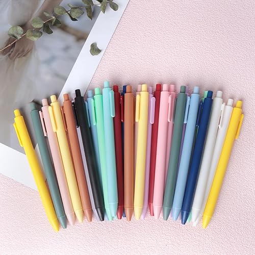 Paquete de 30 bolígrafos retráctiles de tinta de gel de 0.020 in, tinta líquida negra, punta fina, punta fina, agarre cómodo, bolígrafos de