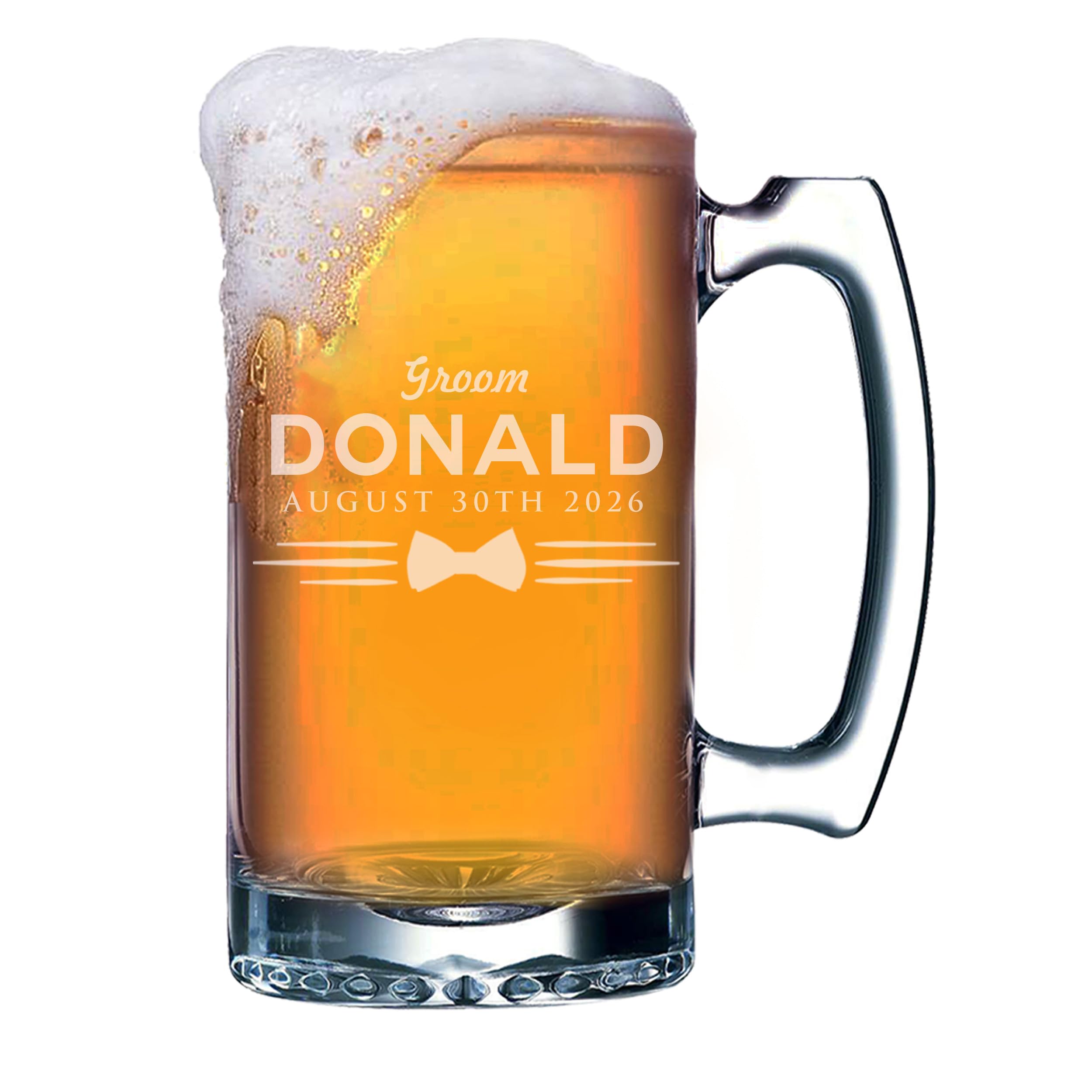 My Personal Memories Personalized Groomsmen, Best Man, Groom Beer Mugs - Uniform Style 16 oz (1)