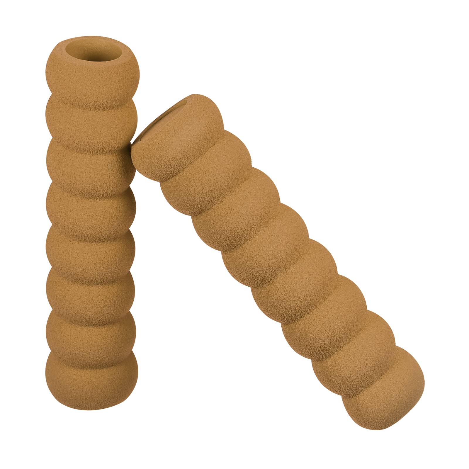 uxcell Door Handle Covers, 8Pcs 5.51" Nitrile Rubber Sleeves Door Knob Covers Handle Protector for Home Hot Cold Door Front Door Brown