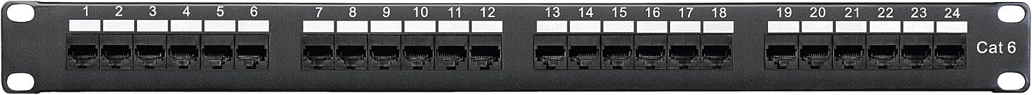 Shaxon MP117HA248-B, Category 6 Patch Panel, 24 Port, RJ45-110