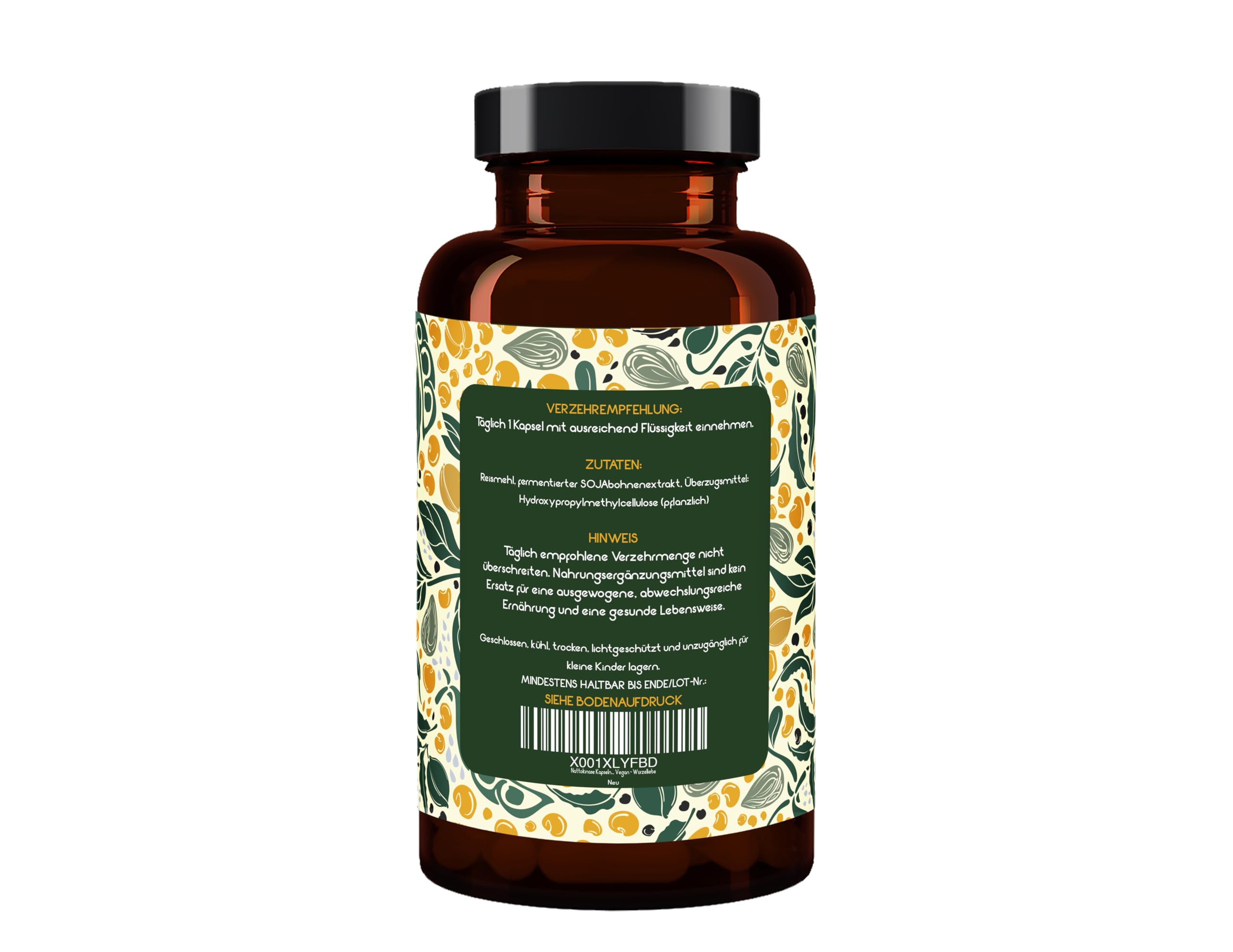 Nattokinase 240 Kapseln je 100 mg (20.000 FU/g) - 8 Monatsvorrat - Vegan - Wurzelliebe