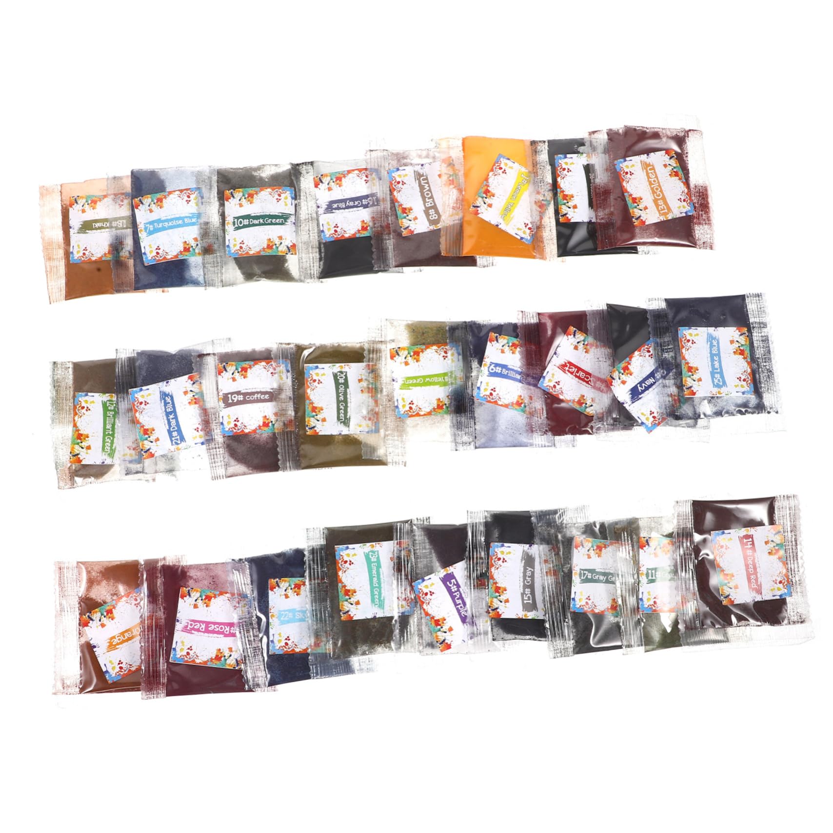 BELLIFFY Craft DIY Tie Dye Pigment Powder 26 Colors Tie Dye Powder for Fabric Dyeing Kit for Kids