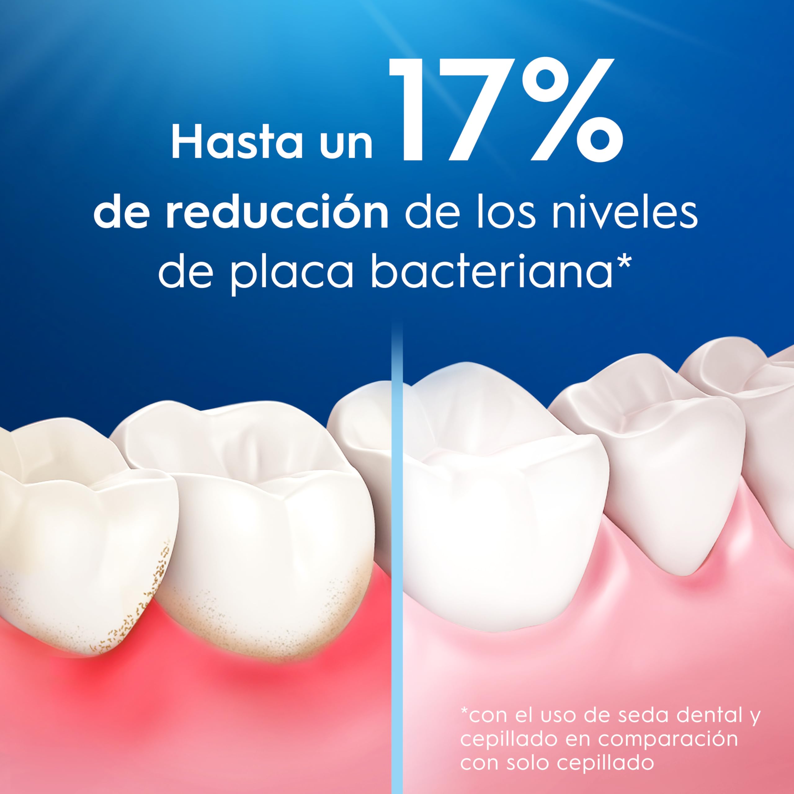 Hilo Dental Oral-B Essential Floss - Elimina la Placa - Seda Dental con Cera para Espacios Reducidos - Resistente al Desgaste - Sabor Menta [volumeloc]]m Roll — view 2