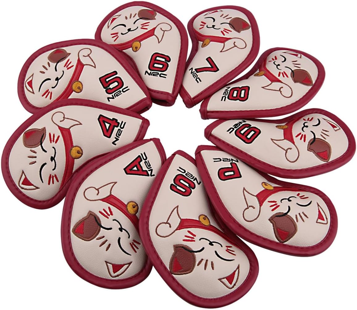 Kitty Cat Design Golf Club Driver/Fairway Wood/Hybrid/Blade Putter/Mallet Putter/Iron Head Covers