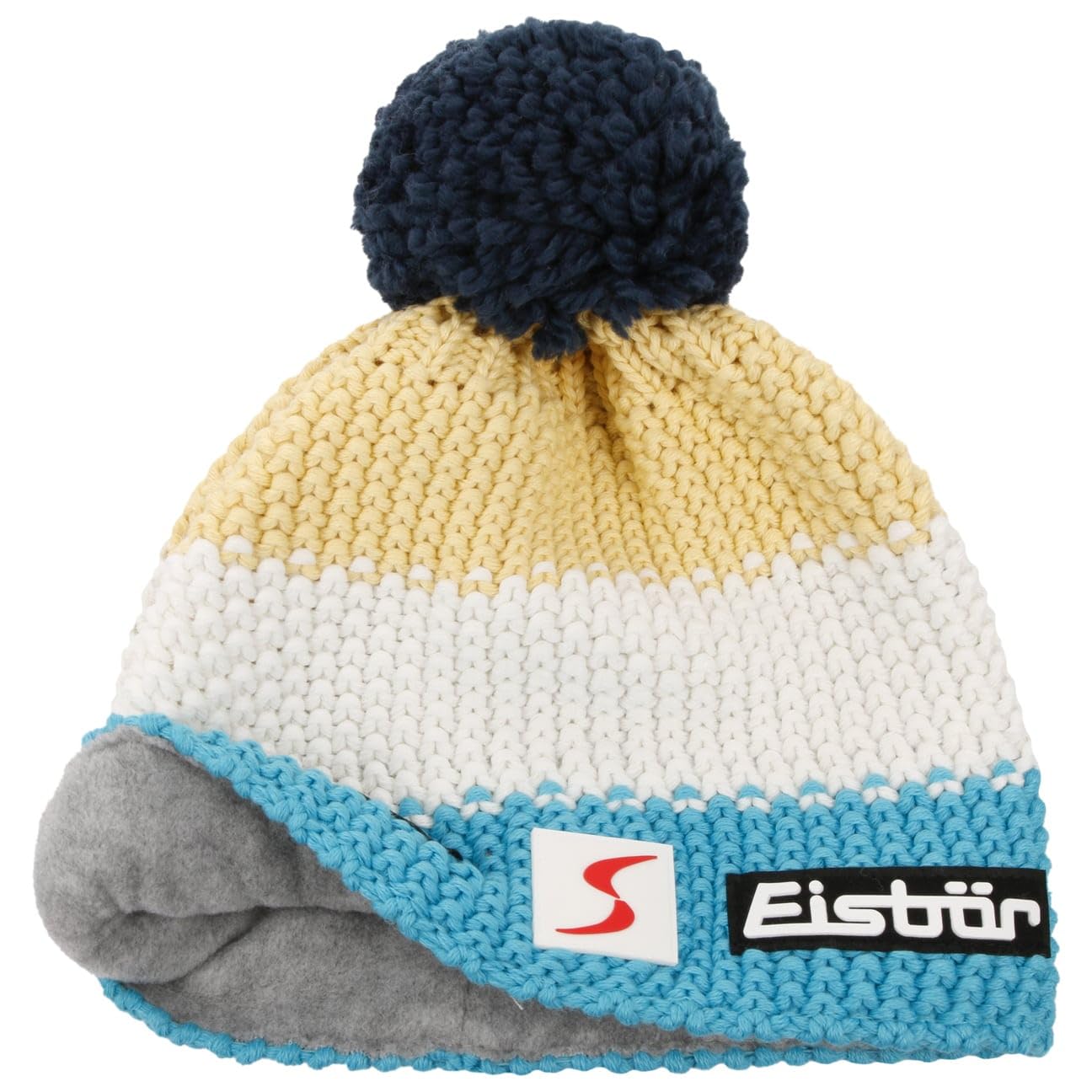 Eisbär Star Skipool Kids Beanie Strickmütze Kindermütze Skimütze Bommelmütze Kinder - Made in Austria mit Futter, Futter Winter Herbst-Winter
