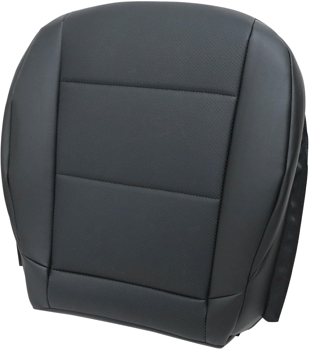 SecosAutoparts Driver or Passenger Side Bottom Replacement Perforated Black Leather Black Line Seat Cover Compatible with Mercedes Benz C230 2005 2006 2007