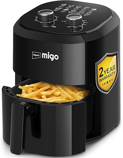 Impex Air Fryer 10 in 1 Air Fryer For Home 1200 W Oil-free Cooking 4.5 L Instant Electric Air Fryer for Home Auto Cut Off, Fry, Grill, Roast,...