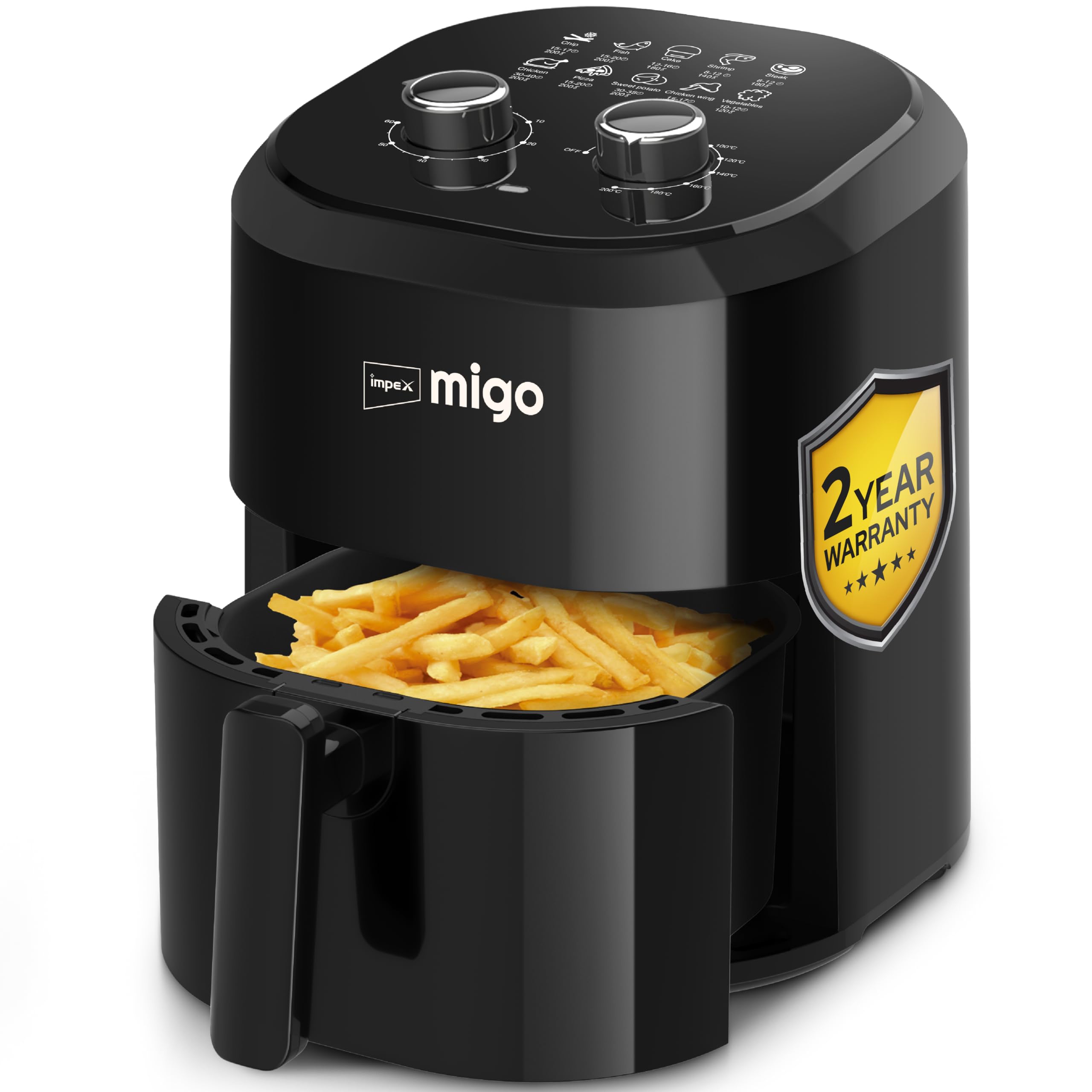 Impex Air Fryer 10 in 1 Air Fryer For Home 1200 W Oil-free Cooking 4.5 L Instant Electric Air Fryer for Home Auto Cut Off, Fry, Grill, Roast, Steam, and Bake 2 Years Warranty (Black) (B0CVQ7CXLZ) Amazon Price History, Amazon Price Tracker