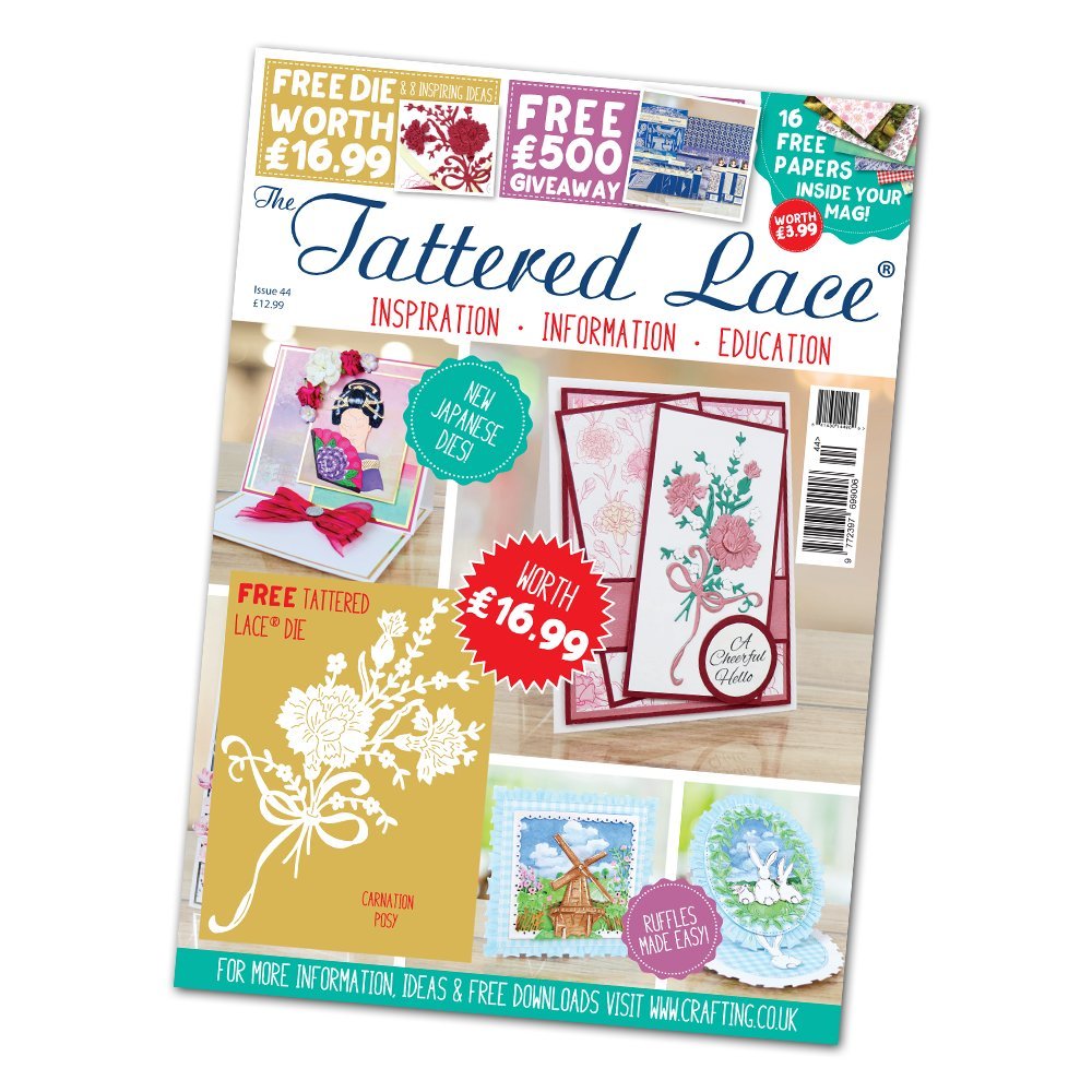 Craft Channel Productions Tattered Lace Magazine Issue 44 With Free Carnation Posy Die & Free P&P