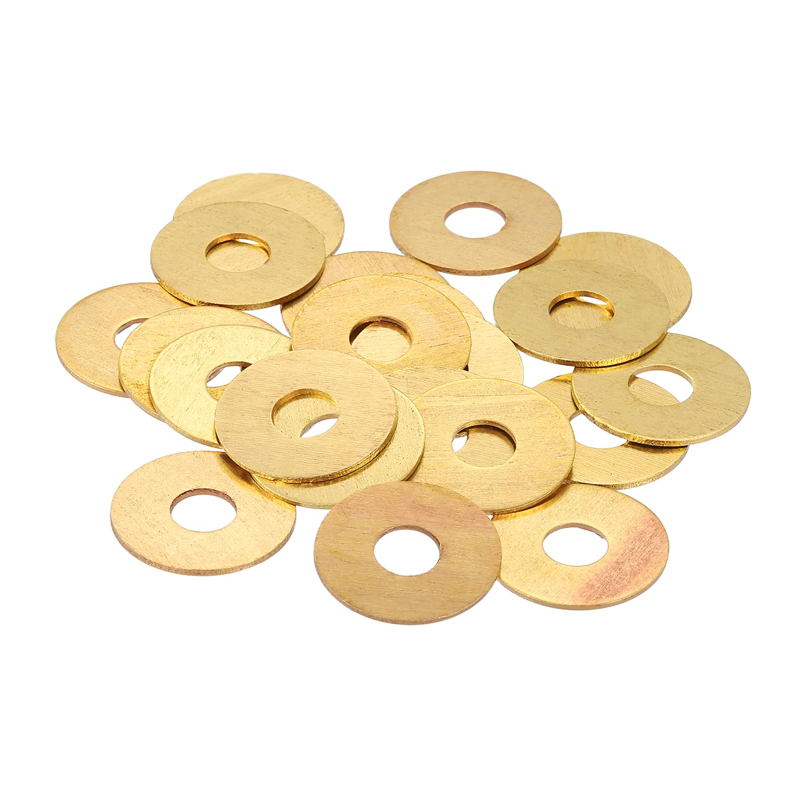 PATIKIL M8 Flat Washers, (24mm OD 1.5mm Thickness, Golden) (16 Pcs), Brass Metric Sealing Gasket Ring Crush Washer Spacers for Faucets/Garden/Bolts/Screws/Hose Pipe โ image 1