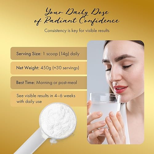 Miniatura 5 de Colágeno facial de seda, péptidos de colágeno en polvo para mujeres, cara y cuello, 0.49 oz de proteína, colágeno de peso molecular ultra bajo, para