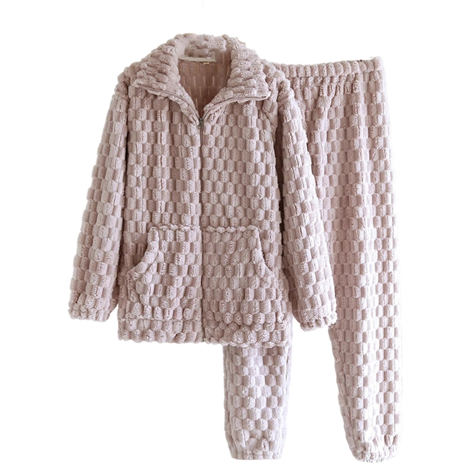 Herren Schlafanzug Karierter Zweiteiliger Nightwear Set Total Comfort Oberteil und Elastischer Bund Pyjamahose Nachtwäsche Entspannungskleidung Stil Trendy Festlich Vibrant