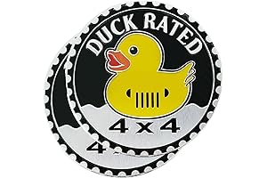 2 PCS Duck Rated Badge for Jeep Vehicles, 4 x 4 3D...